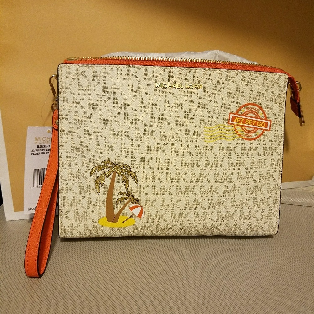 MK large wristlet style bag